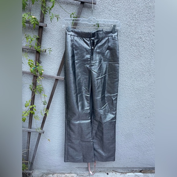 House of CB JAS SILVER KICK FLARE TROUSERS New with Tags! - Picture 5 of 7